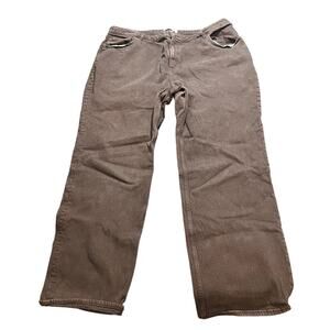 Abercrombie and‎ Fitch the 90s High Rise Relaxed Jean Brown Plus Size 36/22R